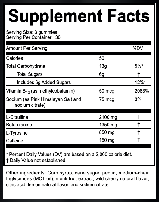 Power Crown Labs supplement facts