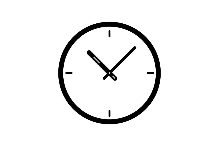 Time clock image with text 'convenient and easy' for quick and hassle-free pre-workout use