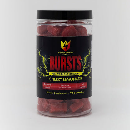 Power Crown Labs Bursts Pre-workout gummy container