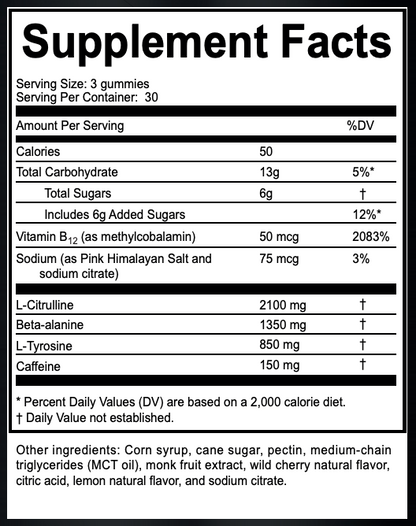 Power Crown Labs supplement facts